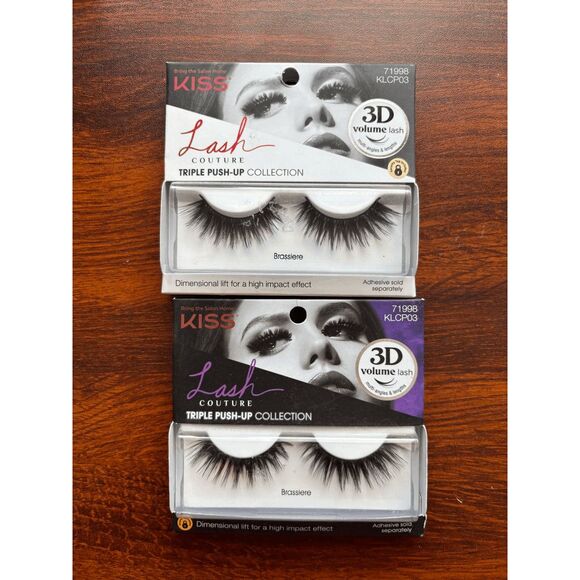 KISS Lash Couture Triple Push Up Collection Lash in Brassiere Lot of 2 - Picture 1 of 2